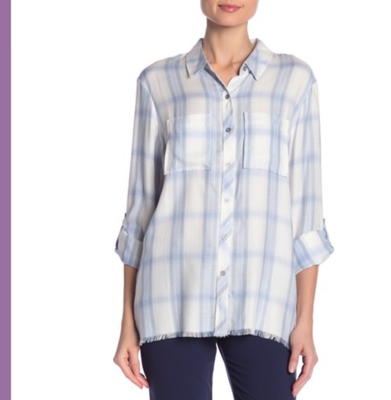 Vince Camuto Plaid Button Shirt - Picture 3 of 4
